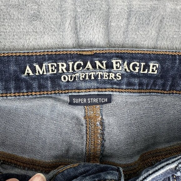 American Eagle Outfitters Hi-Rise Shortie Jean Short Women's 14 Denim Cut Off - Picture 8 of 12
